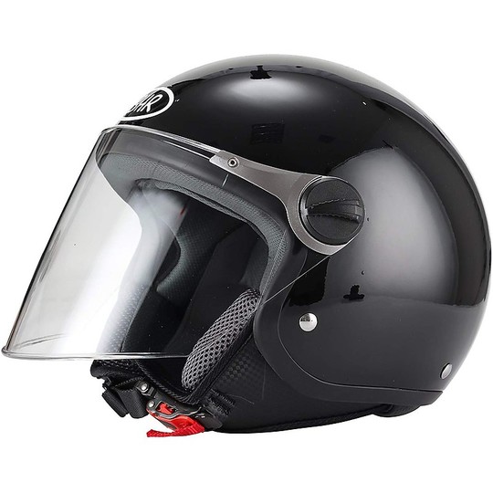 BHR 710 Demi-Jet Motorcycle Helmet Metallic Black
