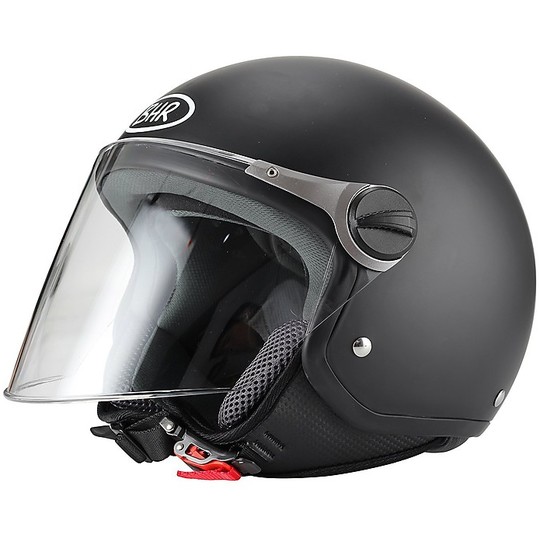 BHR 710 Moto Jet Helm mit mattschwarzem Long Visier