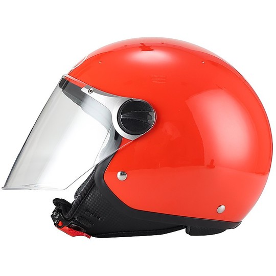BHR 710 Moto Jet Helmet with Red Long Visor