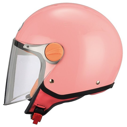 BHR 713 Kinder Jet Helm mit rosa Visier