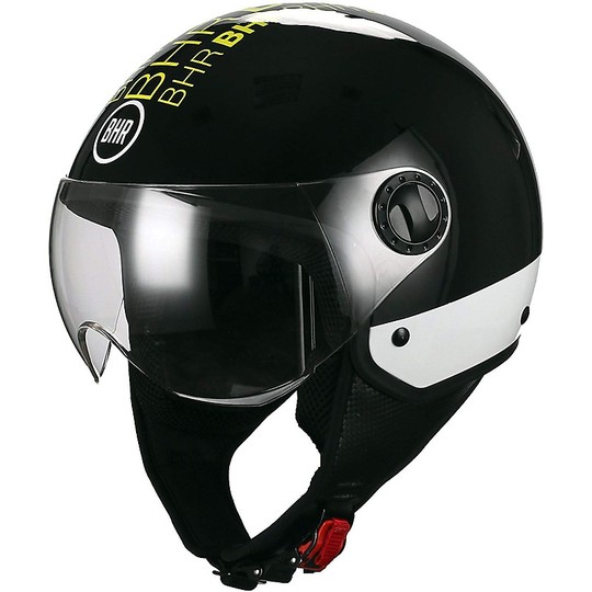 BHR 801 Black Style Bombed Jet Moto Helmet