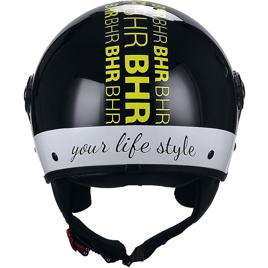 BHR 801 Black Style Bombed Jet Moto Helmet