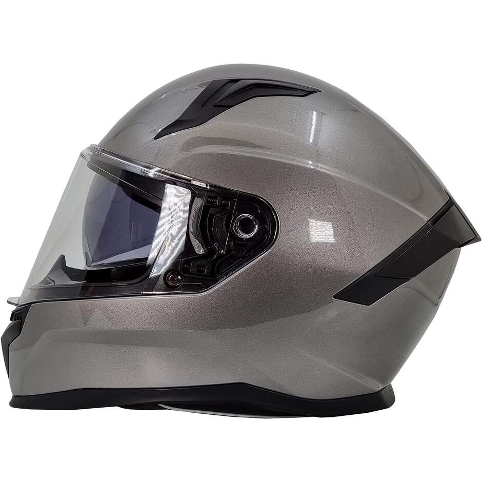 Bhr 831 Rocket Full Face Motorcycle Helmet Double Visor Polished Titanium
