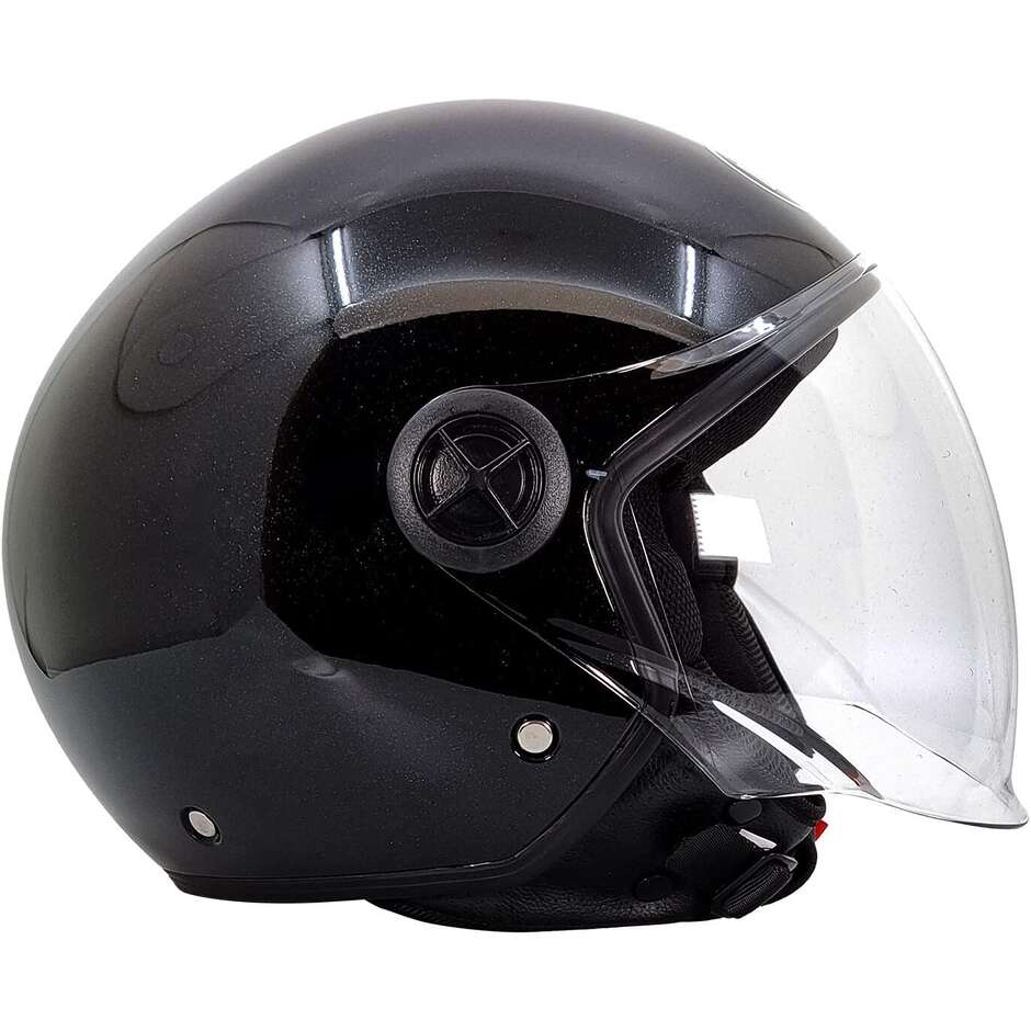 Bhr 832 Minimal Black Metallic Jet Motorcycle Helmet