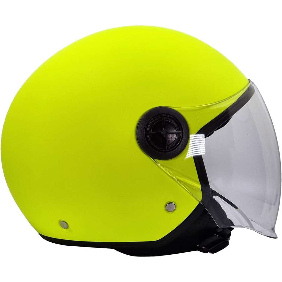 Bhr 832 Minimal Matt Yellow Motorcycle Jet Helmet