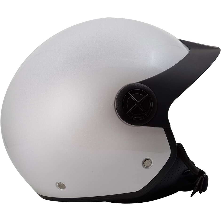 Bhr 833 Peak Glossy White Motorcycle Jet Helmet