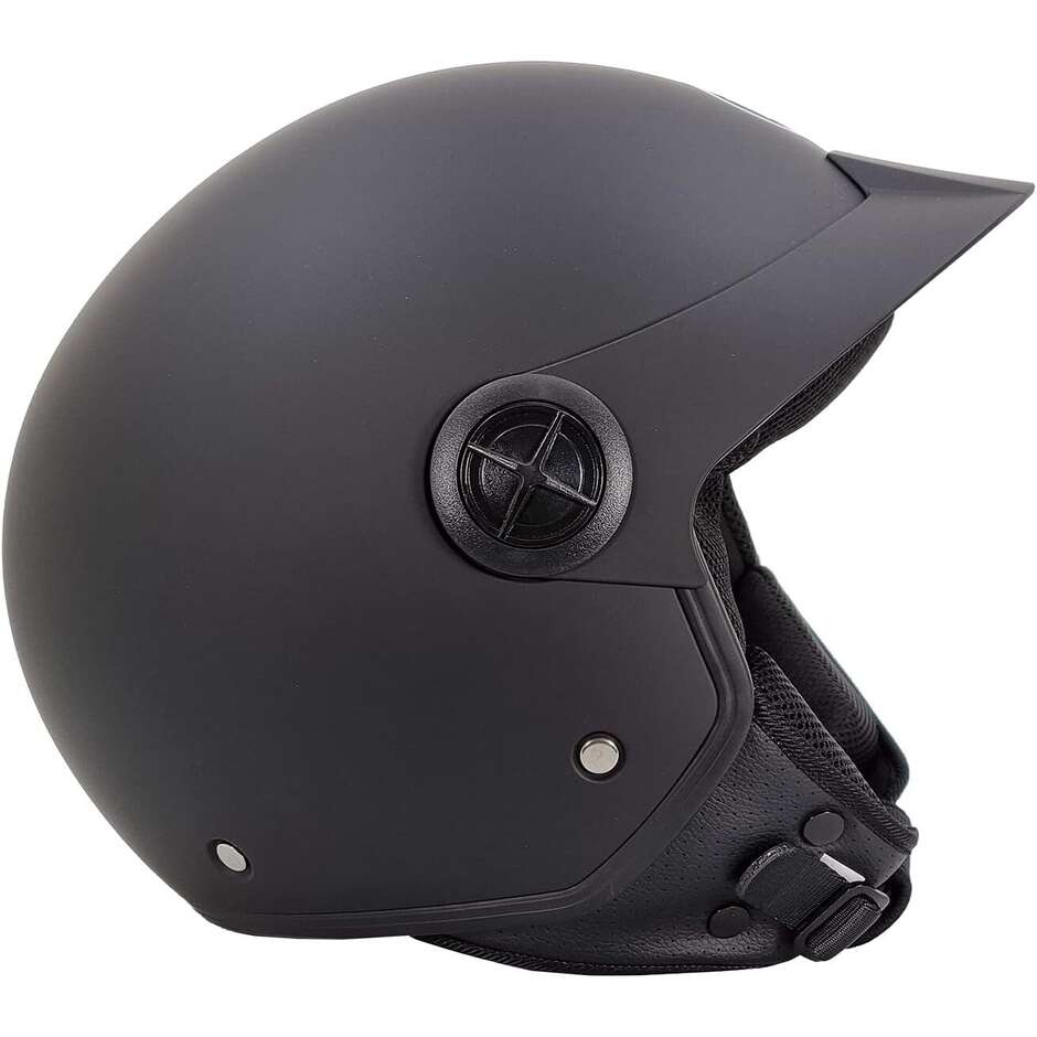 Bhr 833 Peak Matt Black Motorcycle Jet Helmet