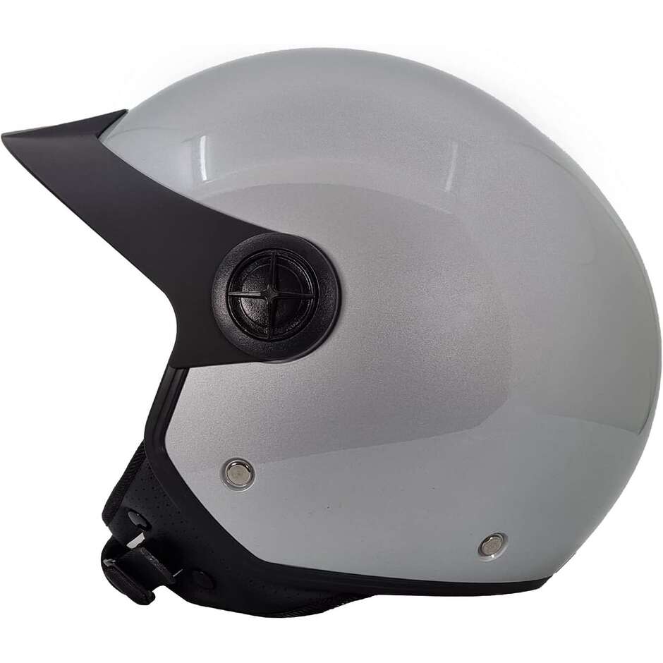 Bhr 833 Peak Silver Motorcycle Jet Helmet