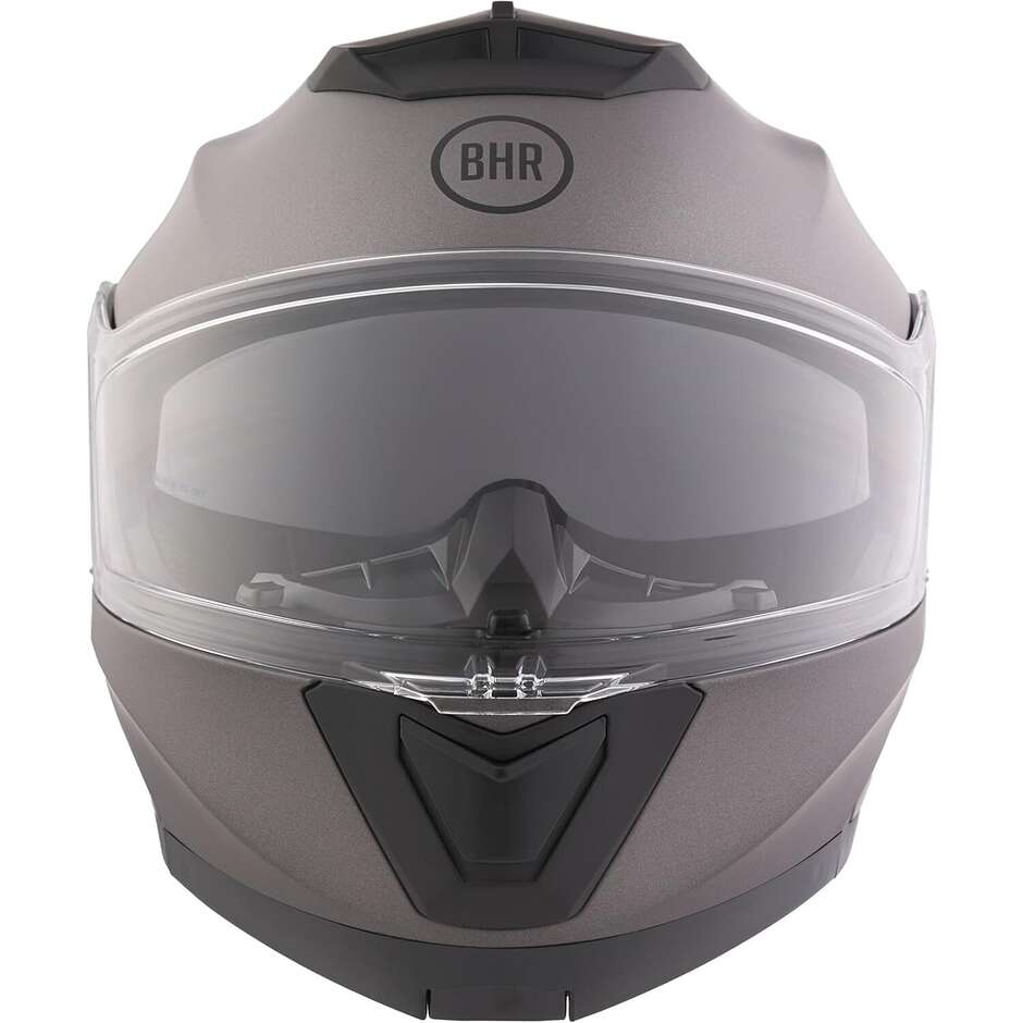 BHR 836 Flip Up Matt Titanium Modular Motorcycle Helmet