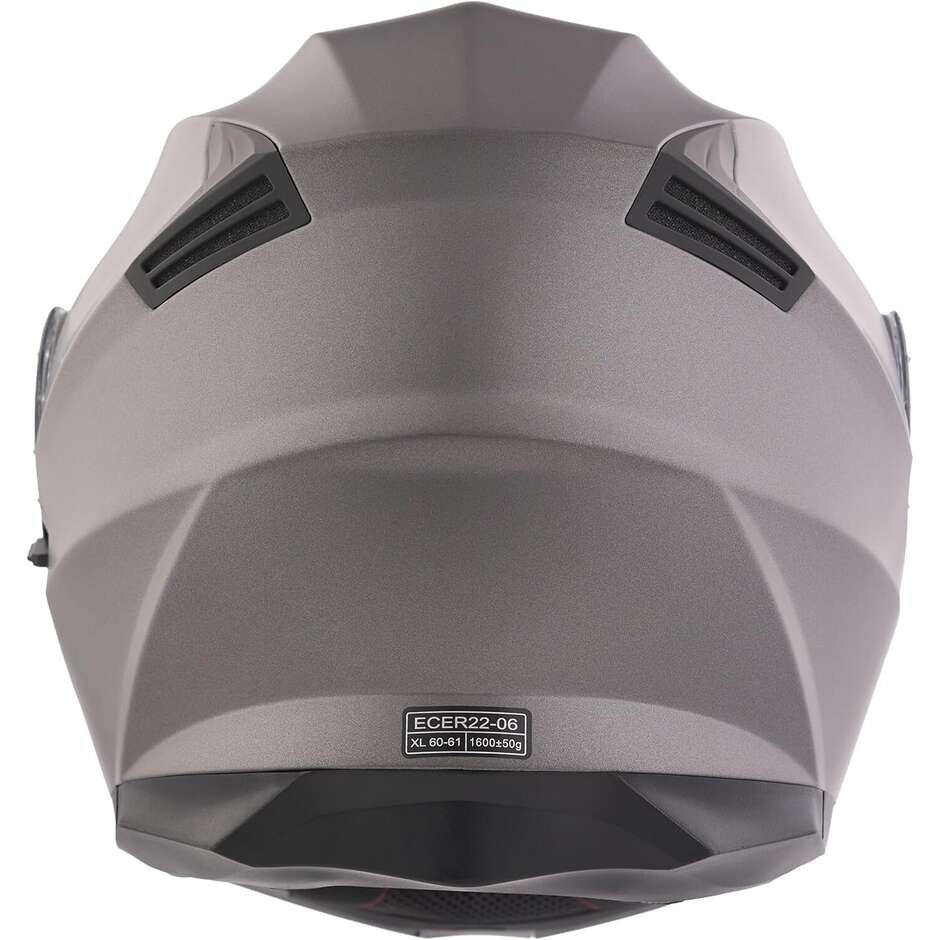BHR 836 Flip Up Matt Titanium Modular Motorcycle Helmet