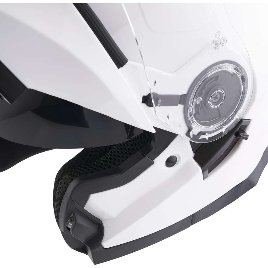 BHR 836 Flip Up White Modular Motorcycle Helmet