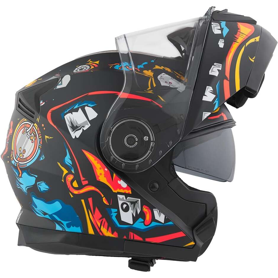 BHR 836 Flip Up ZOMBIE Modular Motorcycle Helmet Black