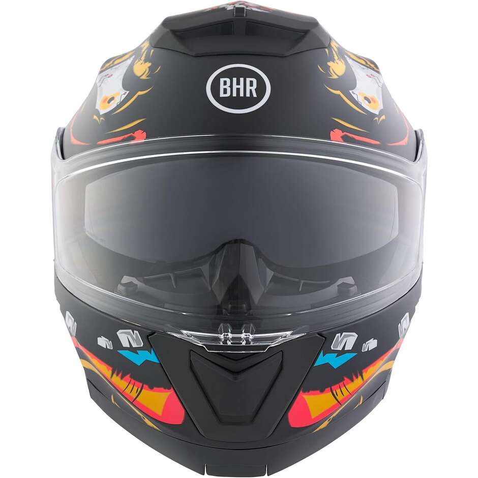 BHR 836 Flip Up ZOMBIE Modular Motorcycle Helmet Black