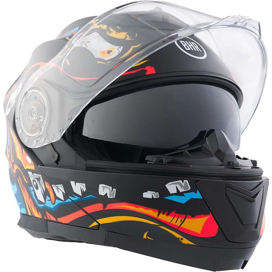 BHR 836 Flip Up ZOMBIE Modular Motorcycle Helmet Black