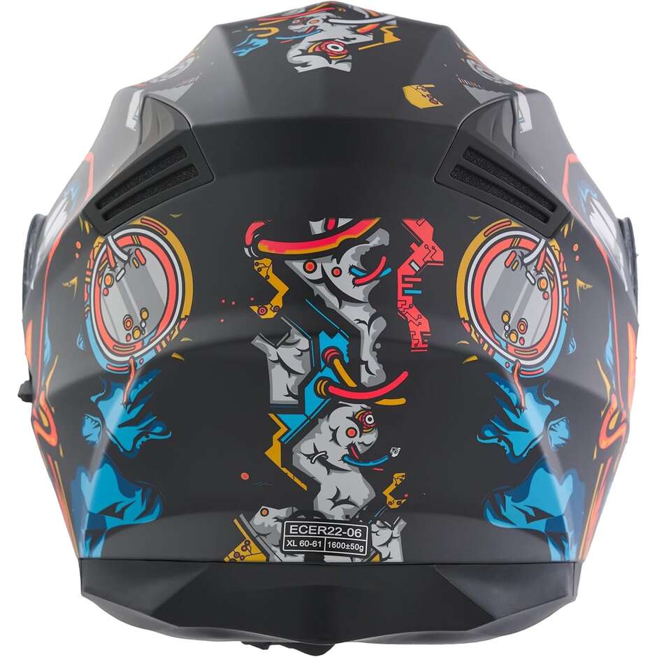 BHR 836 Flip Up ZOMBIE Modularer Motorradhelm Schwarz
