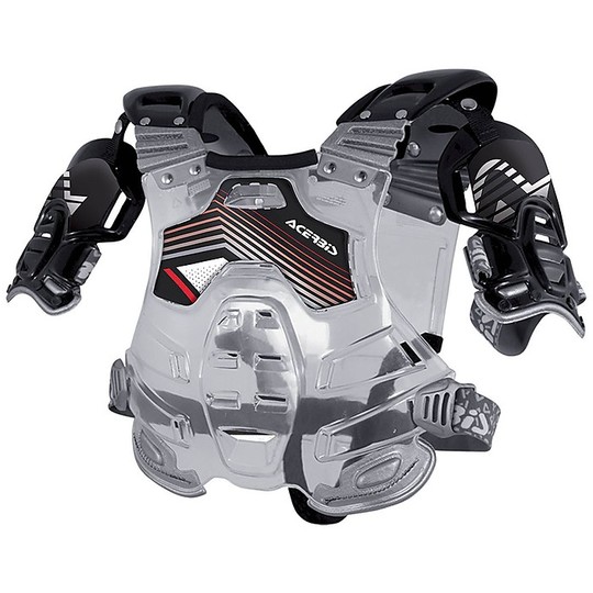 Bib Motocross Enduro acerbis Bomber chest protector Transparent Black