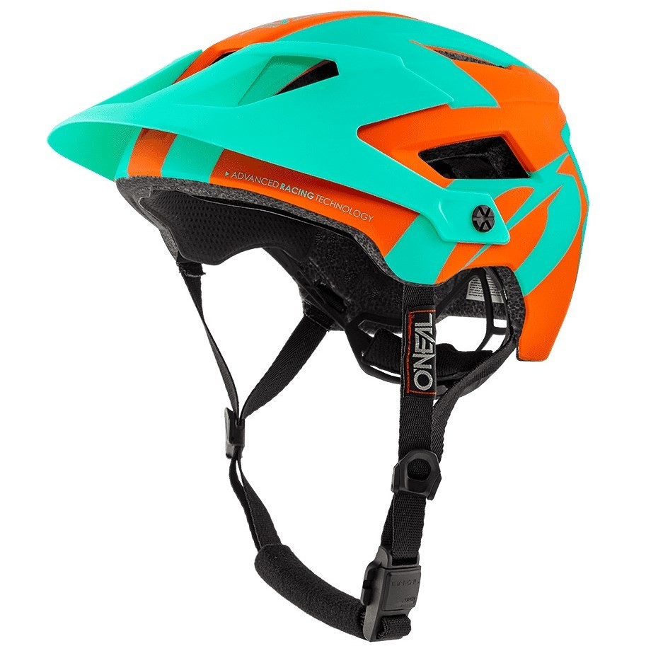 Bike Helmet Oneal Mtb eBike Defender Sliver Orange Blue