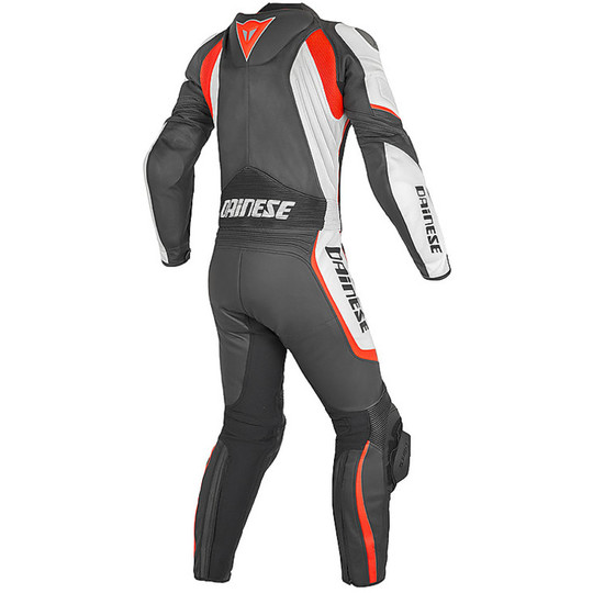 Biker suit Divisible Leather Dainese Avro D1 Black White Red