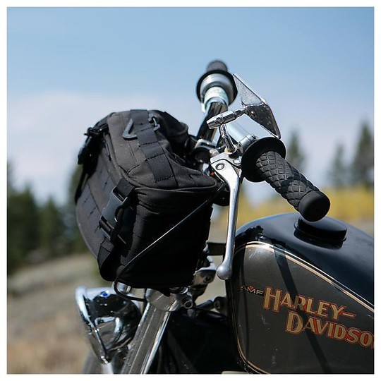 Biltwell Exfil-7 Fork Bag Motorcycle Saddle Bag Black