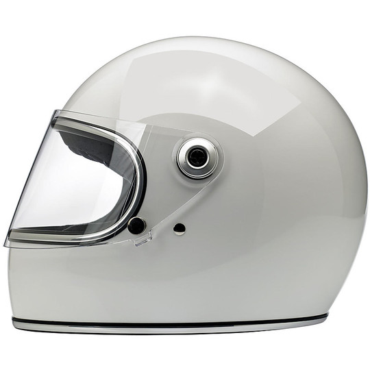 Biltwell Integral Motorcycle Helmet Model Gringo S With Glossy White Visor