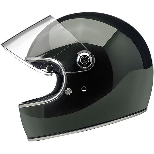 Biltwell Integral Motorcycle Helmet Model Gringo S With Storm Gray Shiny Visor