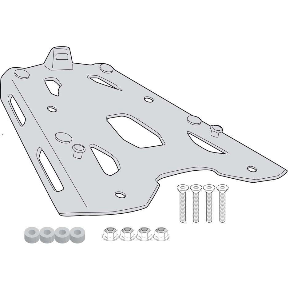 Black aluminum rear rack for Givi SRA5138B Monokey top case For BMW S 1000 XR (20 > 24)