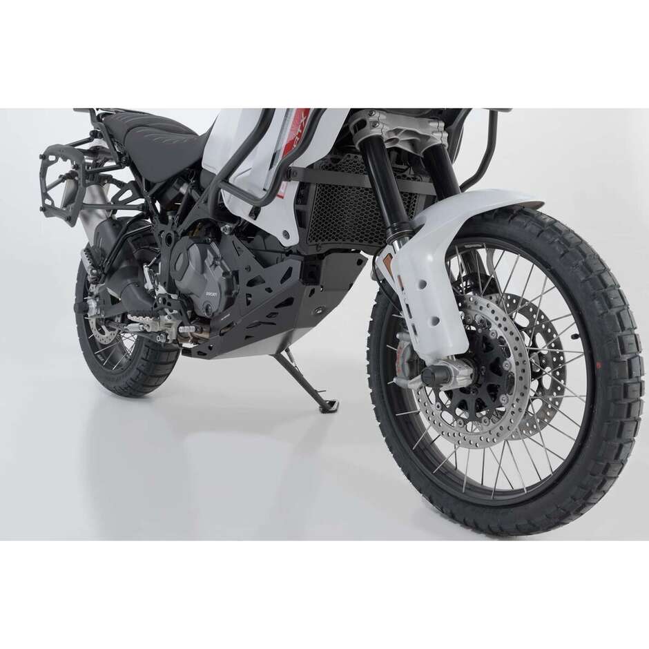 Black Motorcycle Sump Guard Sw-Motech MSS.22.995.10001/B For Ducati DesertX (22-) / Rally (23-)