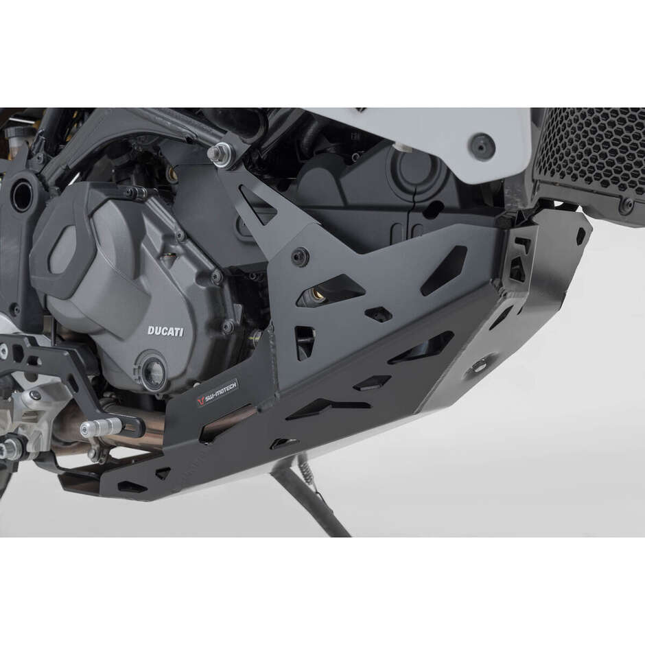 Black Motorcycle Sump Guard Sw-Motech MSS.22.995.10001/B For Ducati DesertX (22-) / Rally (23-)