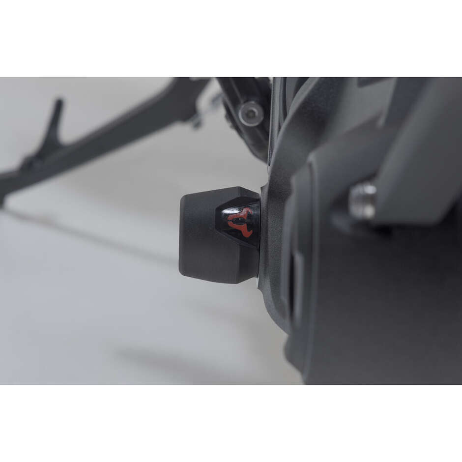 Black Rear Axle Protection Slider Kit Sw-Motech STP.07.176.10002/B For BMW Models with Single-Sided Rear Swingarm