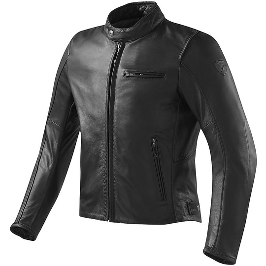 Black Rev'it Flatbush Leather Motorcycle Jacket Very soft