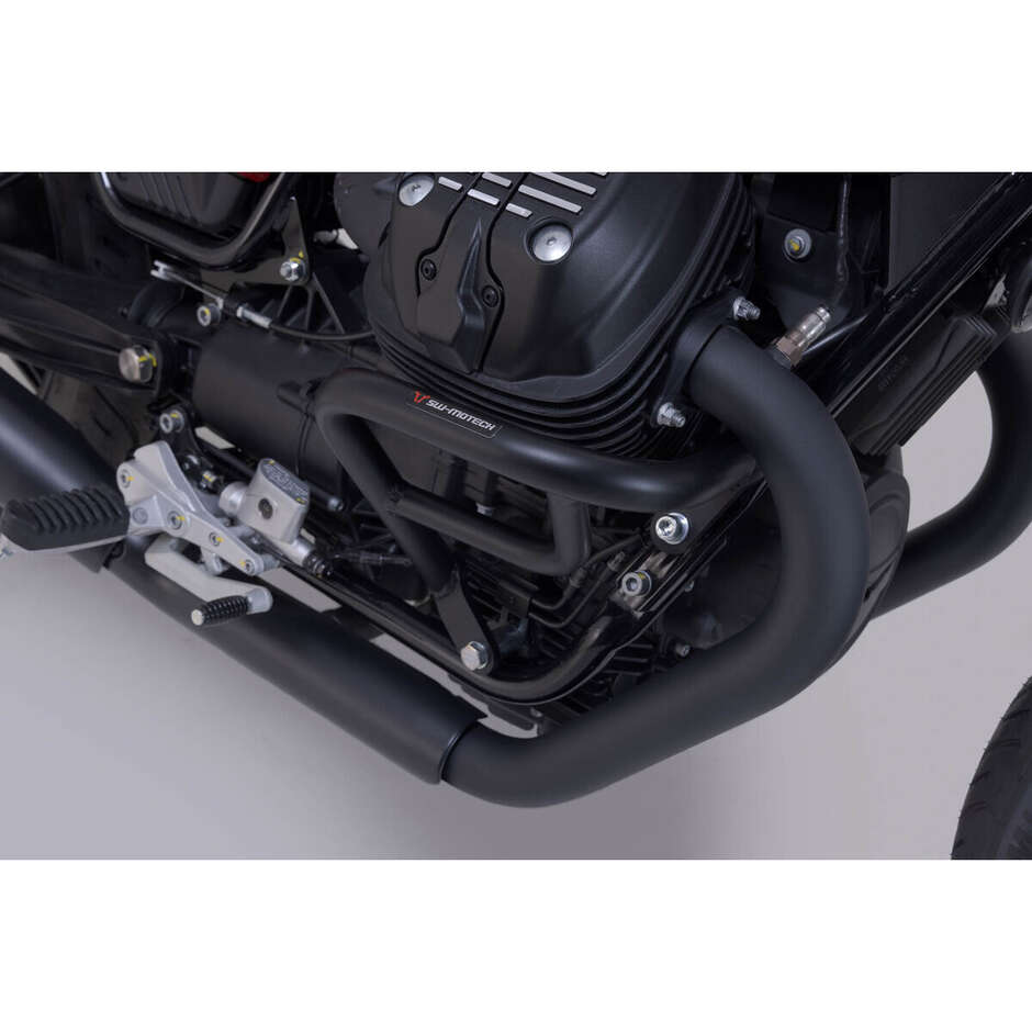 Black Sw-Motech SBL.17.847.10000/B Motorcycle Crash Bar for Moto Guzzi V7/V9 Models