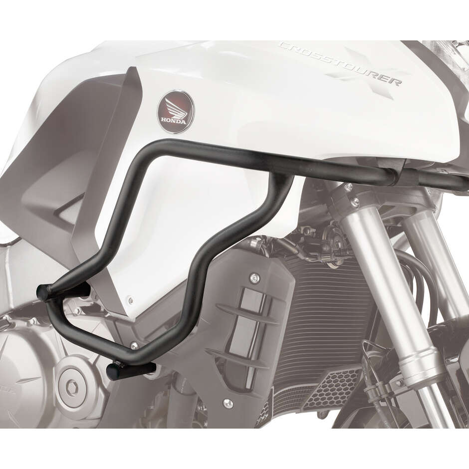 Black tubular engine guard Integrated slider Givi TN1110 For HONDA Crosstourer 1200 / Crosstourer 1200 DCT (12 > 19)