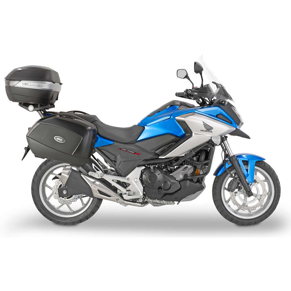 Black tubular engine guard Integrated slider Givi TN1111 For HONDA NC700 S / X (12 > 13); NC750 S / X (14 > 15); NC750 S DCT / X DTC (14 > 15); NC 750 S / X (16 > 20)