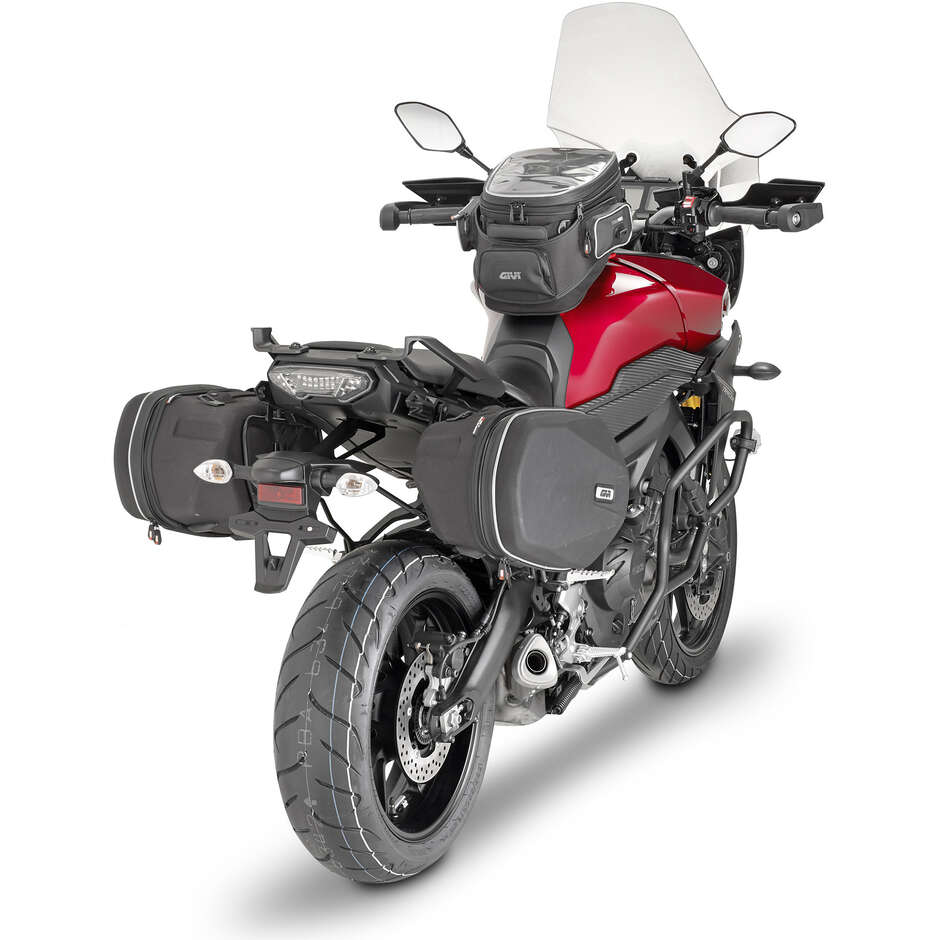 Black tubular engine guard Integrated slider Givi TN2122 For YAMAHA MT-09 Tracer (15 > 17)