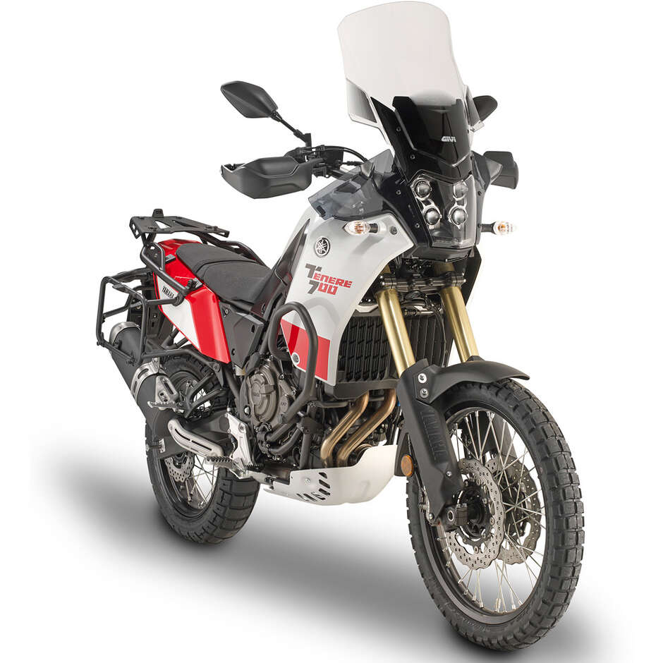 Black tubular engine guard Integrated slider Givi TN2145 For YAMAHA Ténéré 700 (19 > 20)