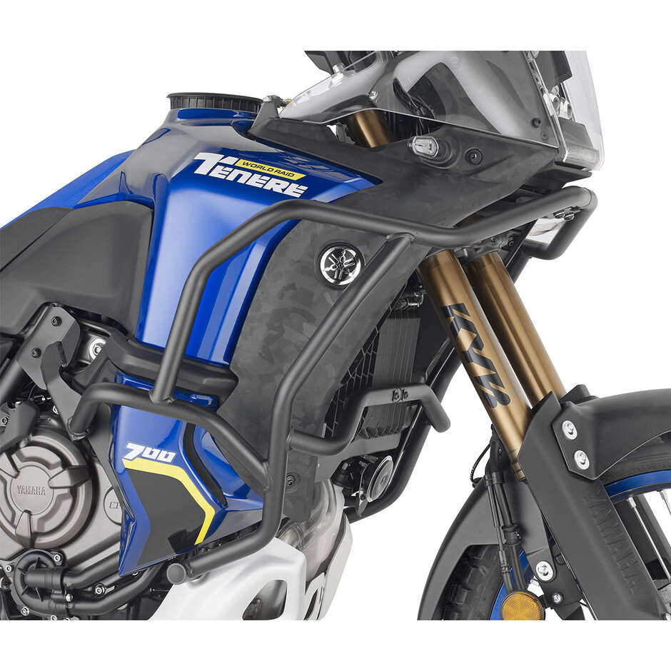 Black tubular engine guard Integrated slider Givi TN2165 For YAMAHA Ténéré 700 World Raid (22 > 24)