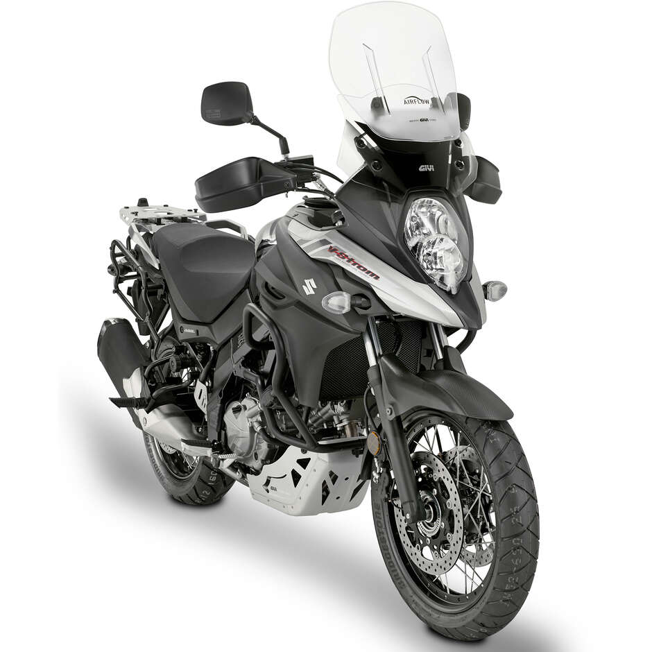 Black tubular engine guard Integrated slider Givi TN3101 For SUZUKI DL 650 V-Strom (11 > 24)