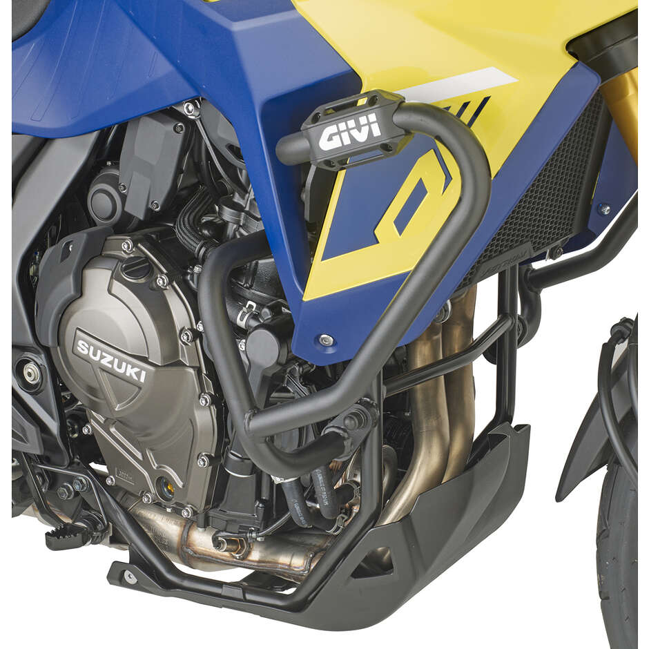 Black tubular engine guard Integrated slider Givi TN3125 For SUZUKI V-Strom 800DE (23 > 24)