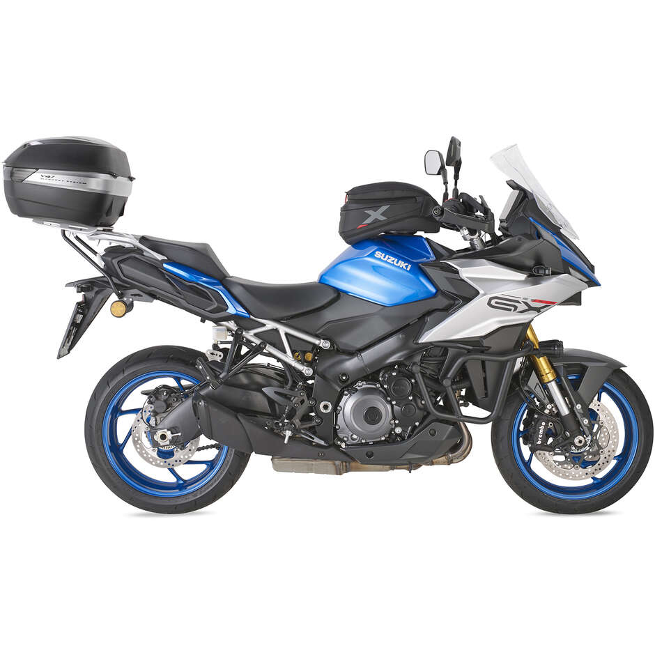 Black tubular engine guard Integrated slider Givi TN3128 For SUZUKI GSX S1000 GX (24)