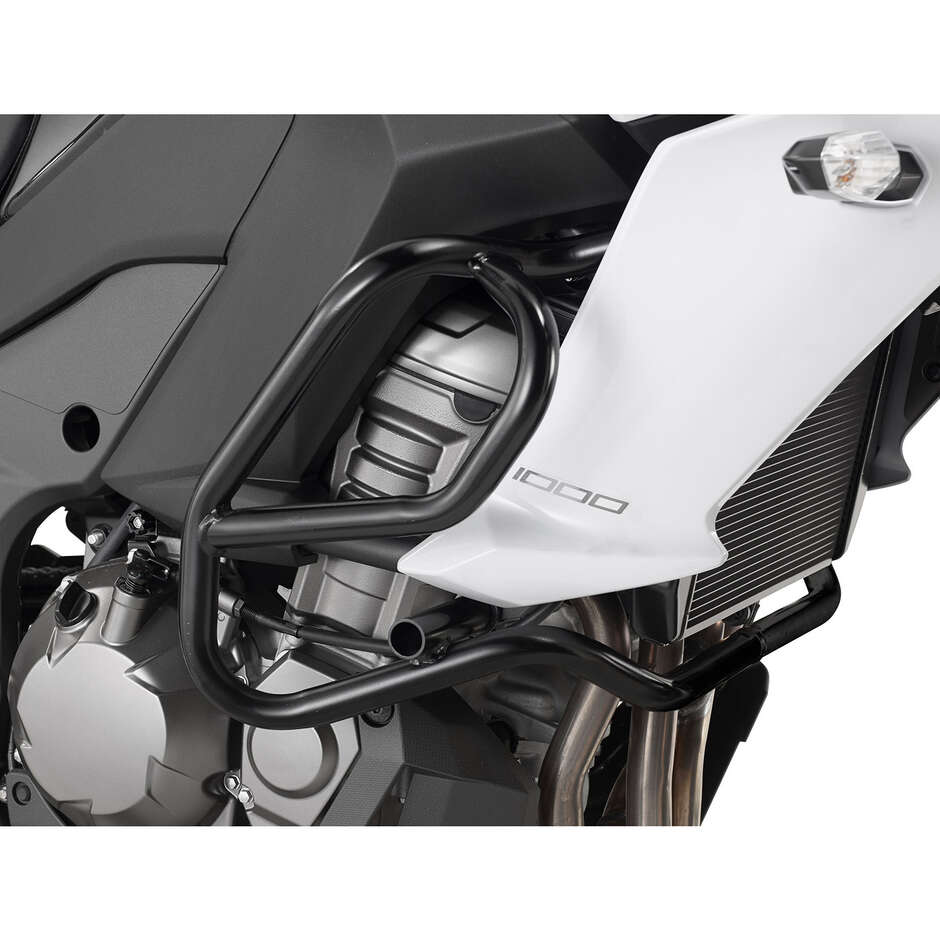 Black tubular engine guard Integrated slider Givi TN4113 For KAWASAKI Versys 1000 (15 > 18)