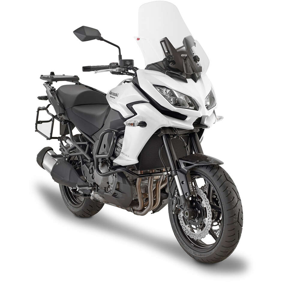 Black tubular engine guard Integrated slider Givi TN4113 For KAWASAKI Versys 1000 (15 > 18)