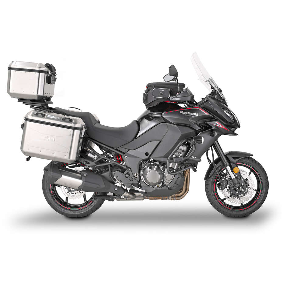 Black tubular engine guard Integrated slider Givi TN4113 For KAWASAKI Versys 1000 (15 > 18)