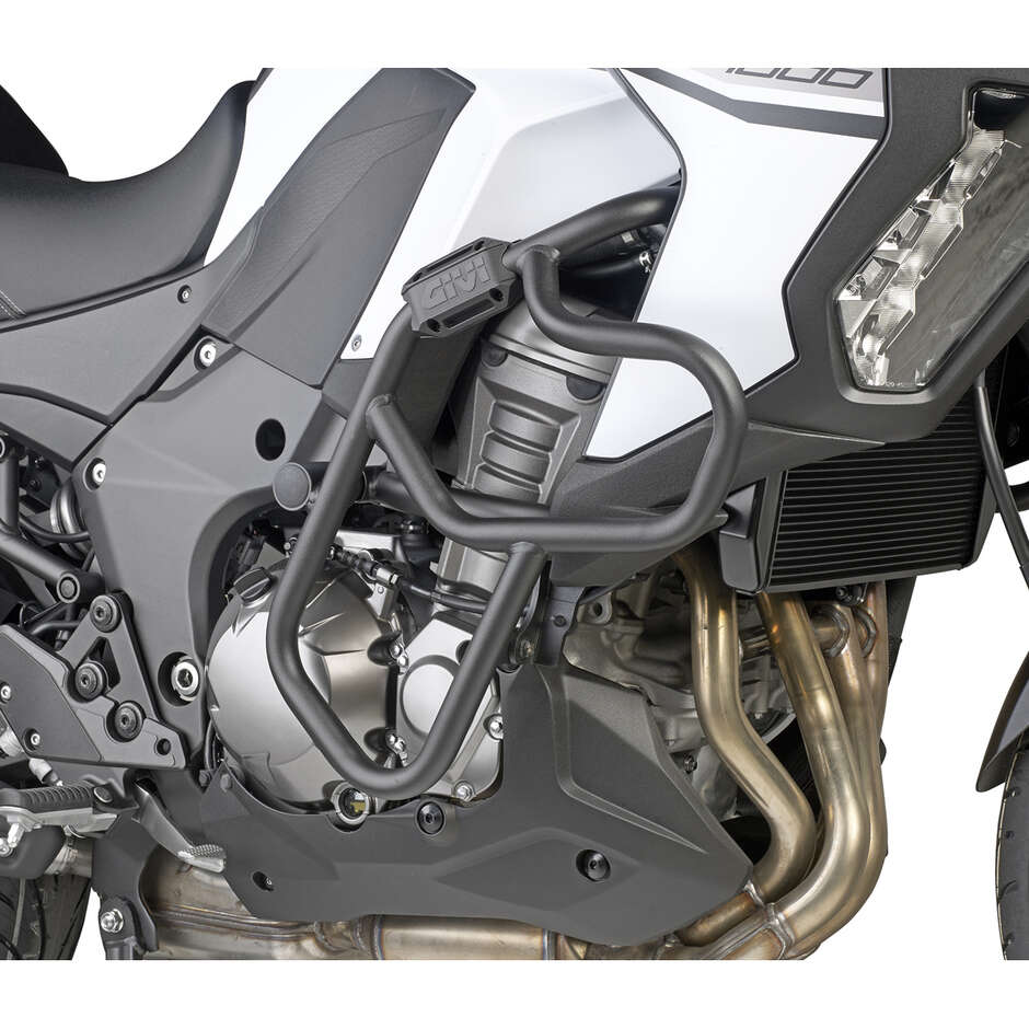 Black tubular engine guard Integrated slider Givi TN4126 For KAWASAKI Versys 1000 / Versys 1000 SE (19 > 24)