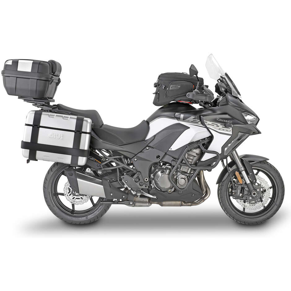 Black tubular engine guard Integrated slider Givi TN4126 For KAWASAKI Versys 1000 / Versys 1000 SE (19 > 24)