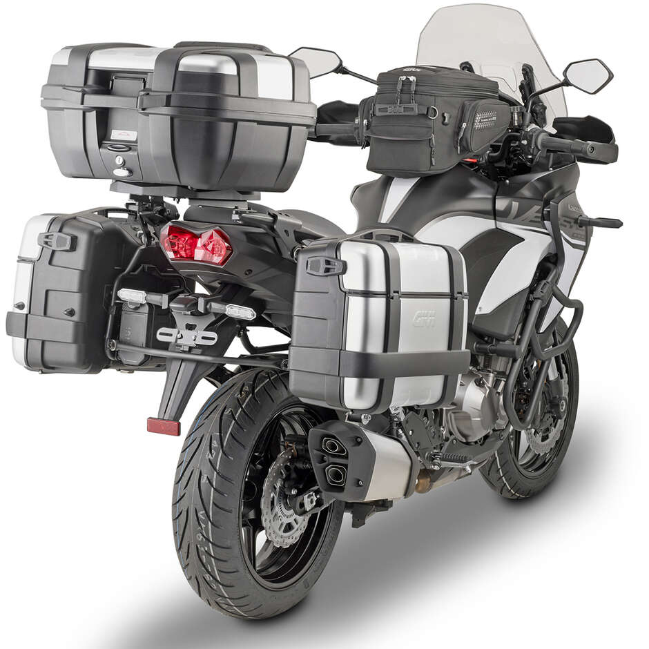Black tubular engine guard Integrated slider Givi TN4126 For KAWASAKI Versys 1000 / Versys 1000 SE (19 > 24)