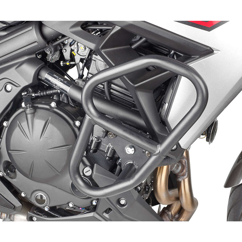 Black tubular engine guard Integrated slider Givi TN4132 For KAWASAKI Versys 650 (22 > 24)