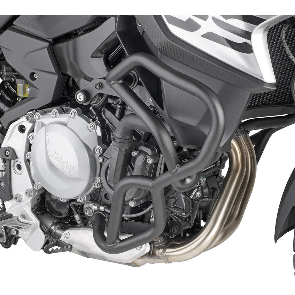 Black tubular engine guard Integrated slider Givi TN5129 For BMW F 750 GS / F 850 GS (18 > 23); F 800 GS (24)