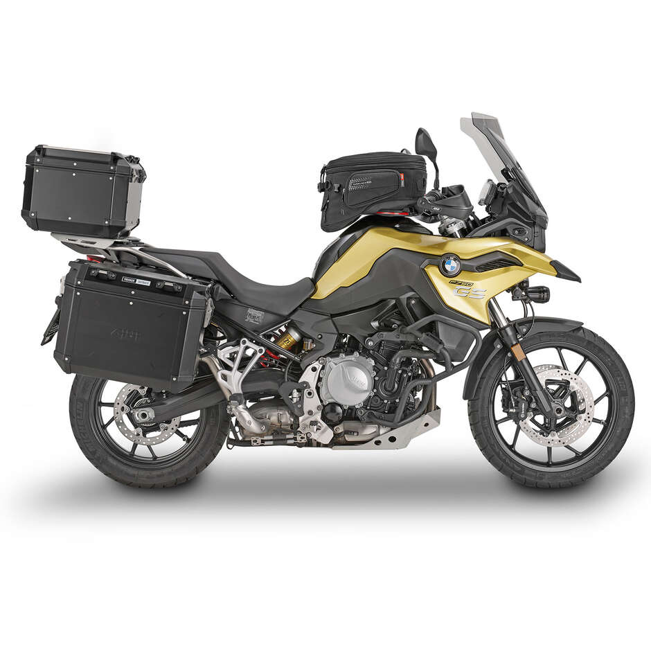 Black tubular engine guard Integrated slider Givi TN5129 For BMW F 750 GS / F 850 GS (18 > 23); F 800 GS (24)