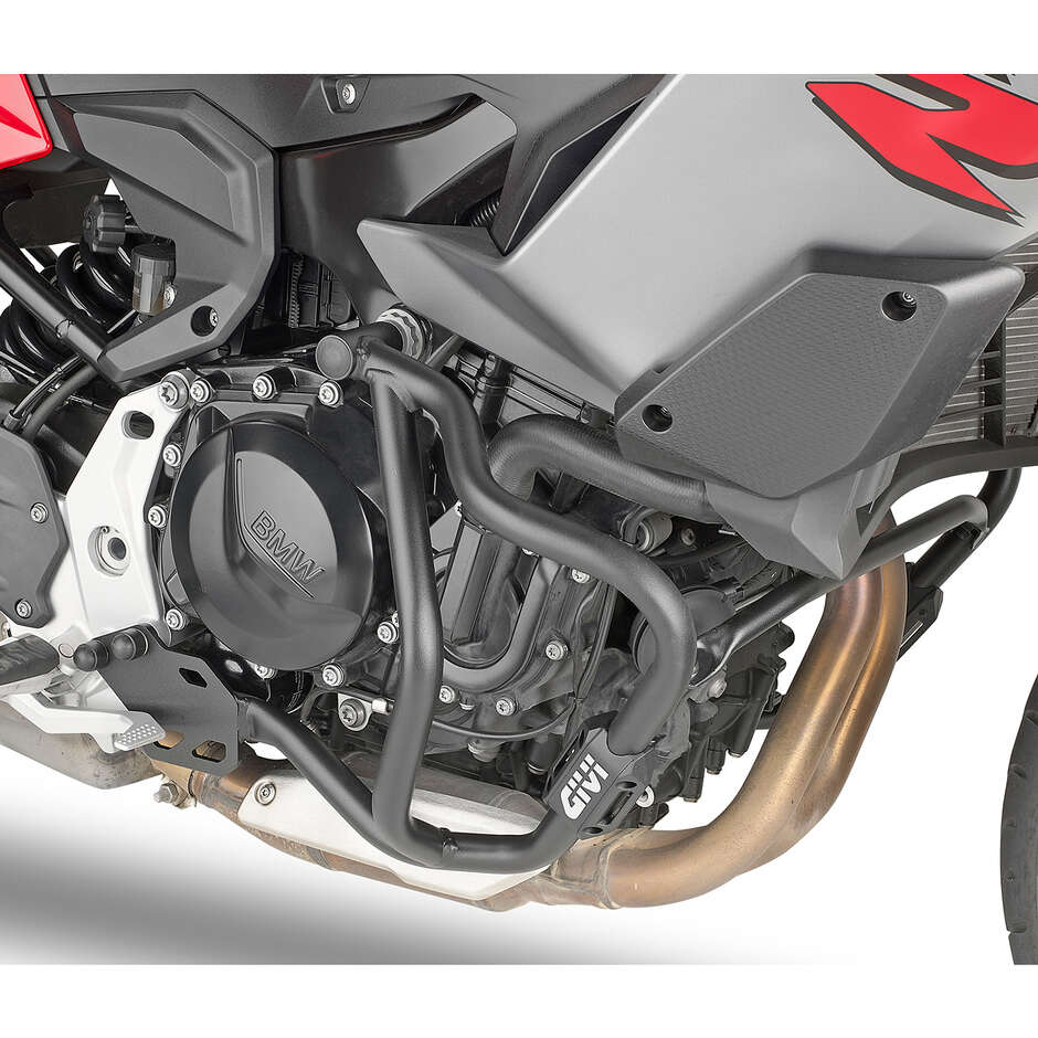 Black tubular engine guard Integrated slider Givi TN5137 For BMW F 900 XR (20 > 24)