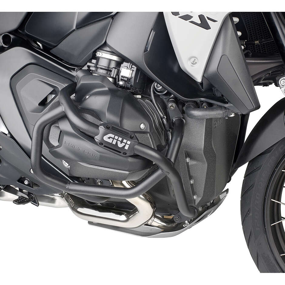 Black tubular engine guard Integrated slider Givi TN5143 For BMW R 1300 GS (24)